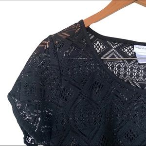 Swim Cover Up Women’s Large Black Beach Vacation